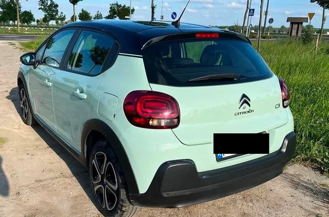 Citroen C3 cena 45900 przebieg: 57600, rok produkcji 2019 z Zduńska Wola małe 67